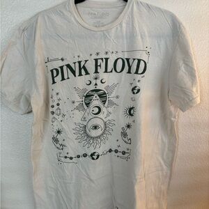 Pink Floyd White Short Sleeve Tee with Cosmic Graphic